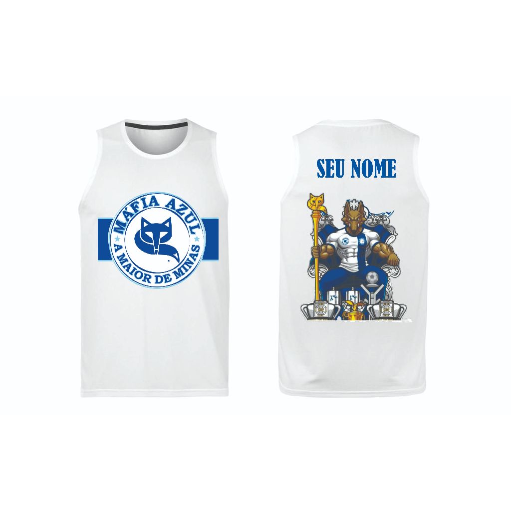 Camiseta Mafia Azull CruzeirO Personalizada com seu nome