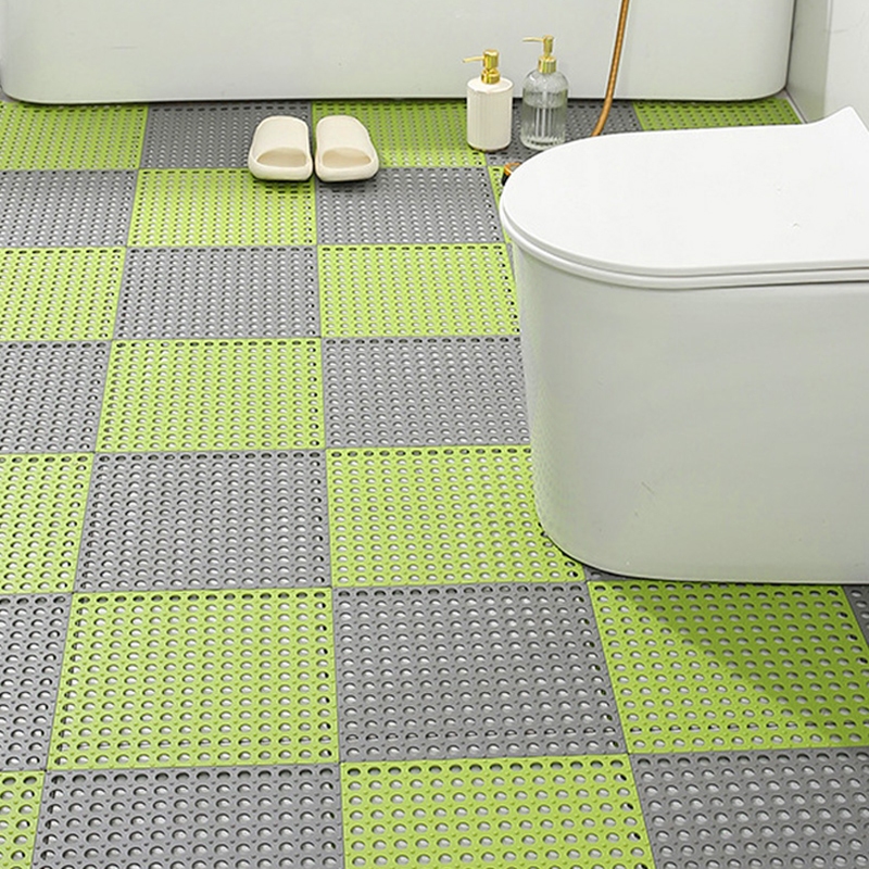 Tapete Modular Antiderrapante 6 Peças - Emborrachado 30x30cm, Ideal para Banheiro, Sauna e Vestiário