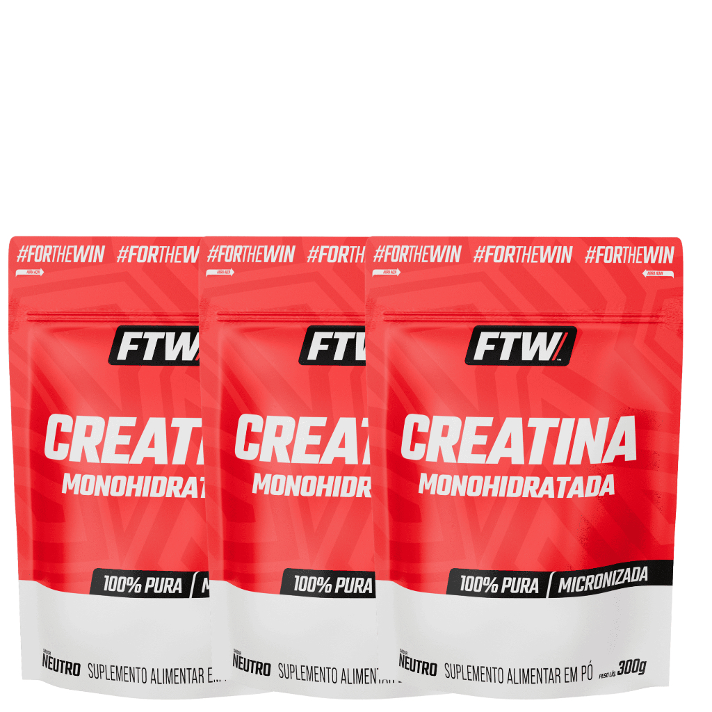 Kit 3x Creatina Monohidratada Refil 300g