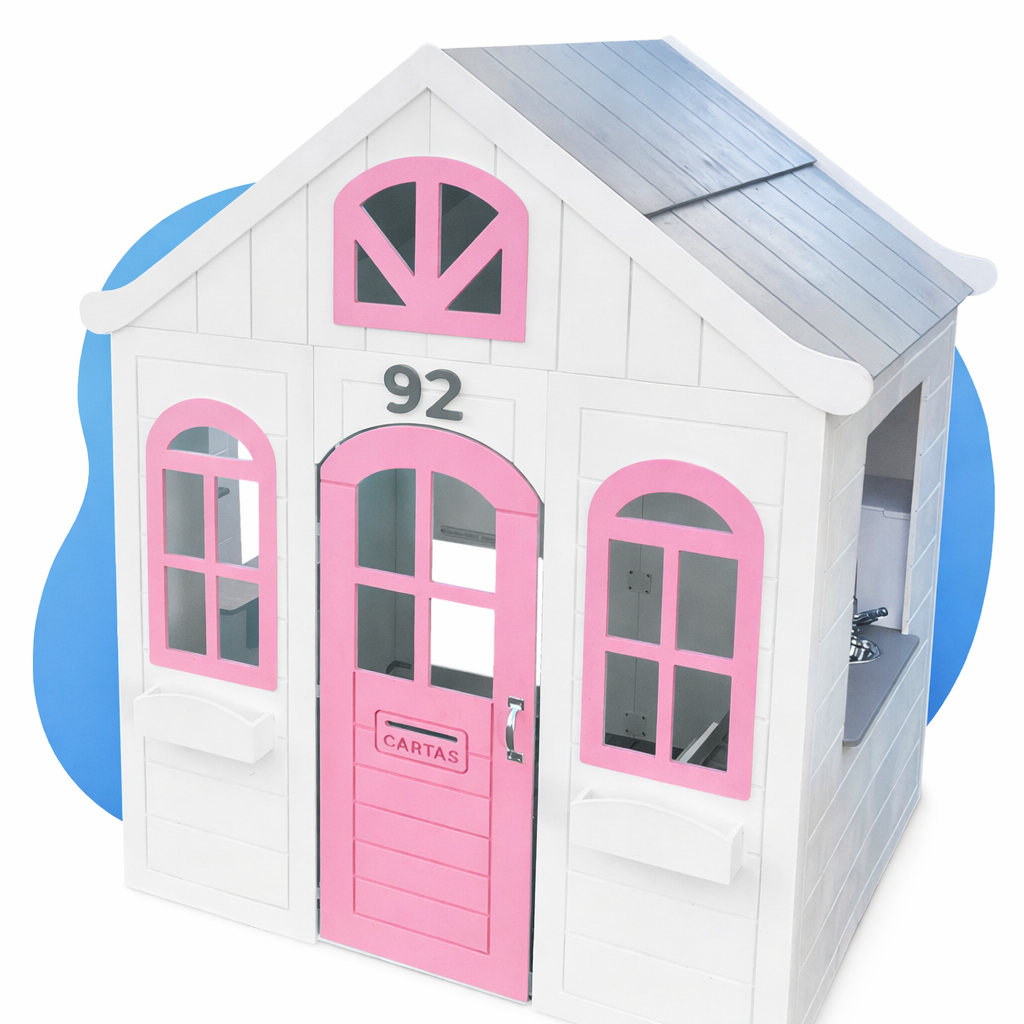 Casinha Madeira Infantil Encanto Brinquedo Pedagógico Faz de Conta Montessori Criança Lúdico