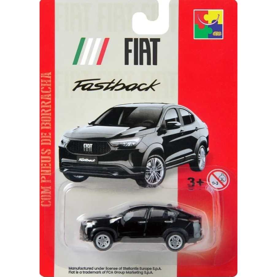 Miniatura Metal Fiat Fastback 1/64 Licenciada FIAT com Pneus de borracha Acabamento Premium Cks