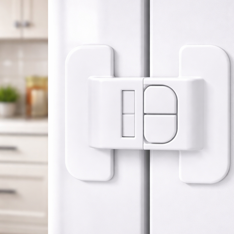 Trava de Geladeira e Gavetas 1 a 4 Un Protetor de Segurança Infantil Fechadura Armário Porta