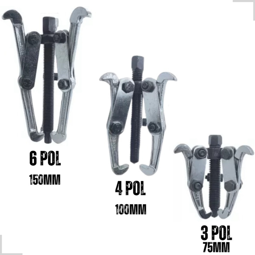 Saca Rolamentos E Polia 6 Polegadas 150mm Com 3 Garras Aço Extrator Automóveis Carro Sacador Manual — imagem 2 de 2