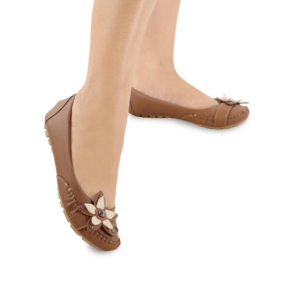 Sapatilha Feminina Mocassim Enfeite Flor