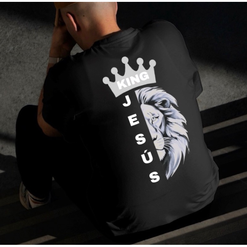camiseta estampada tecido 100 algodão estampa religiosa nas na costa e na frente cores vibrantes que não desbotam