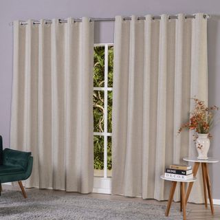 Cortina 100% Blackout Linho 4,00 x 2,30/2,50/2,80 Para Sala e Quarto Premium