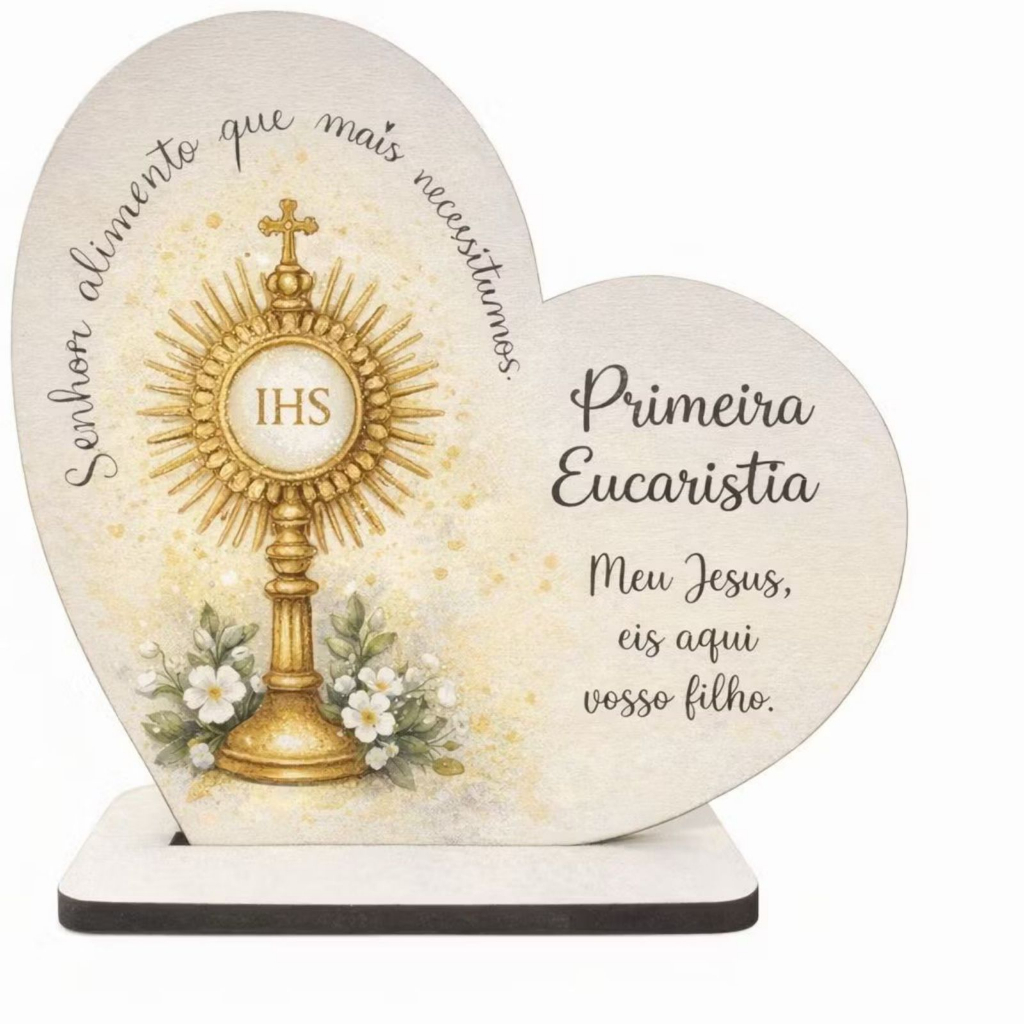 Kit Lembrancinha Primeira Eucaristia Comunhão MDF Lembrancinhas