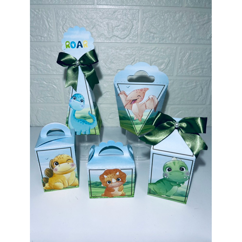 KIT FESTA Dino Baby Personalizado pegue e Monte Lembrancinhas - Aniversário - Caixinha Personalizadas