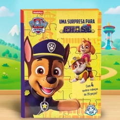 Quebra Cabeça Infantil Patrulha Canina 20 Peças Livro Brinquedo Educativo Criança Presente - Chase