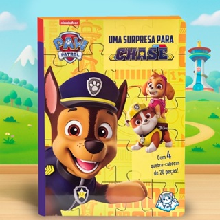 Quebra Cabeça Infantil Patrulha Canina 20 Peças Livro Brinquedo Educativo Criança Presente - Chase em Oferta na Shopee