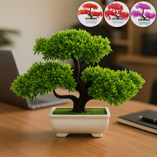 Mini Bonsai Vaso Planta Artificial Para Decoração Árvore Realista Premium Modelo Nuvem em Oferta na Shopee
