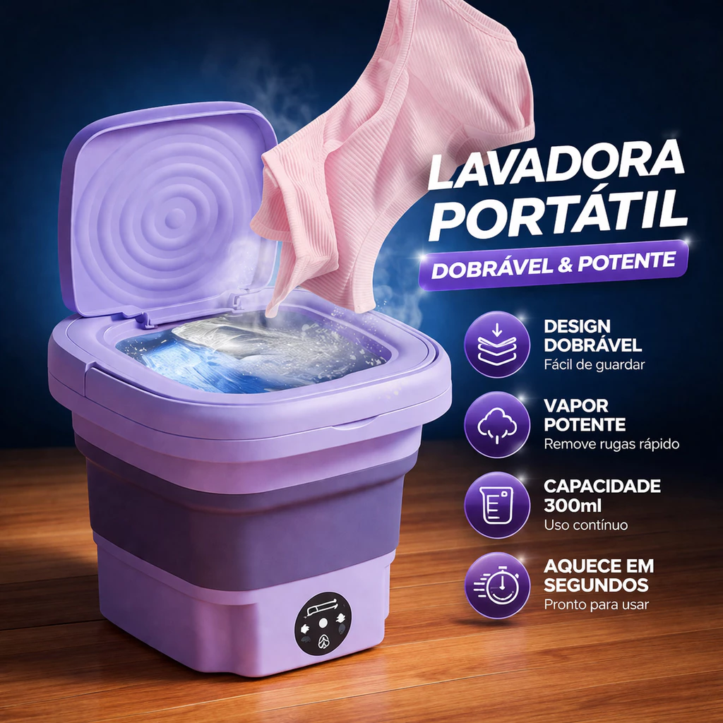Mini Máquina de Lavar Roupas 11 llitro 110V/220V Centrifuga Dobrável Portátil Moderna Para Roupas — imagem 1