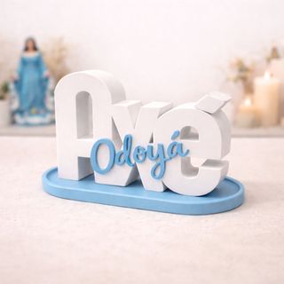 Kit Decoração Axé 3D Saudação Orixás Umbanda Candomblé decoração e presente de Fé Artigos Religiosos Peça Espiritual