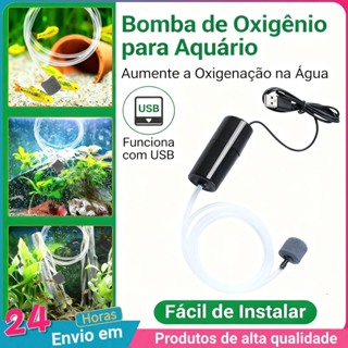 Bomba De Oxigênio USB Portátil Tanque Peixes 12V Silencioso/Mini Bomba De Aerador Máquina De Pesca em Oferta na Shopee