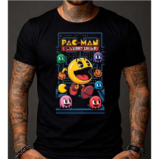 Camiseta Camisa Blusa Jogo Pac Man Come Come Lançamento Premium 100% Algodão Maculino e Feminino