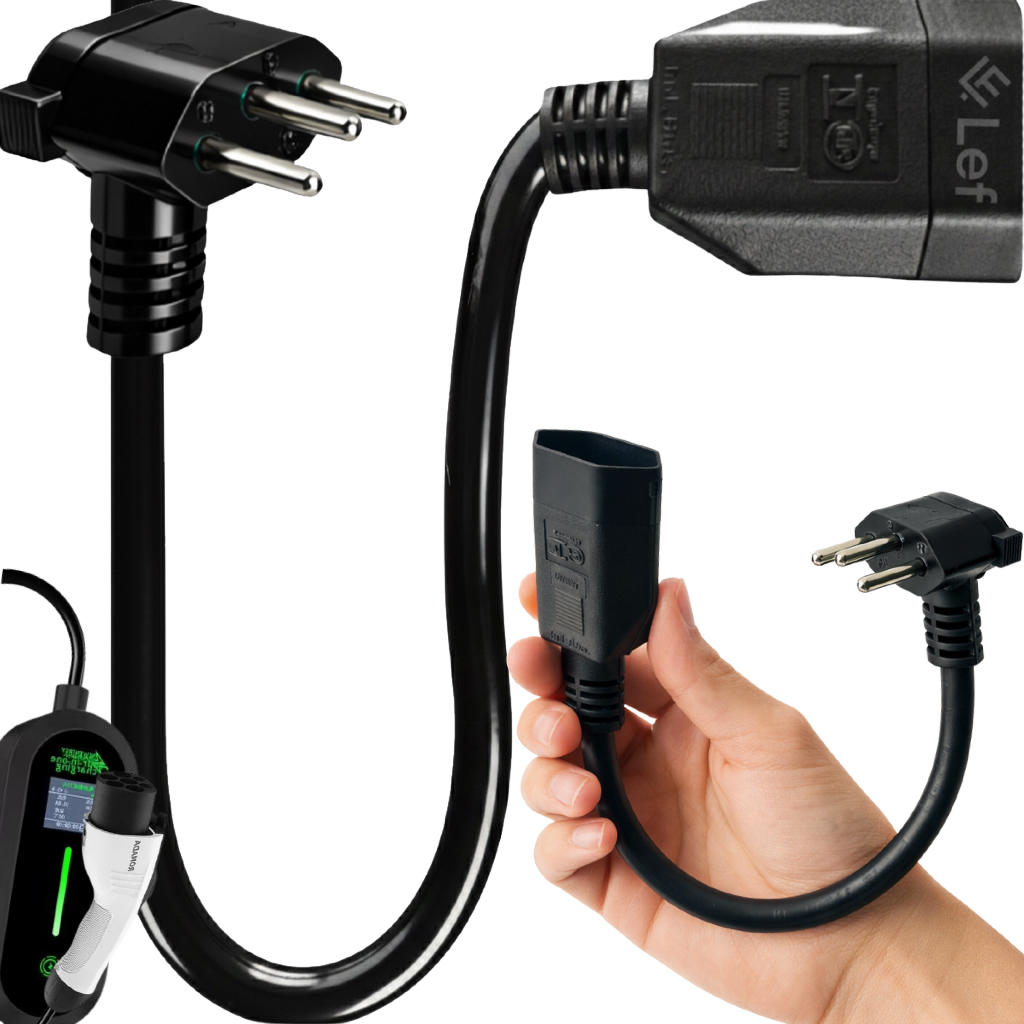 Adaptador De Tomada Fêmea 20a 3 pinos Para Macho 10a 3 pinos 90 Graus Bivolt Lef 127/220v em Oferta na Shopee