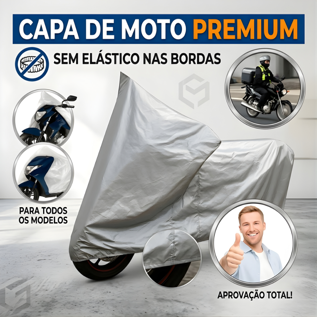 Capa Para Cobrir Moto Protetora Resistente Contra Sol Chuva Poeira Anti-Risco Impermeável Diversos