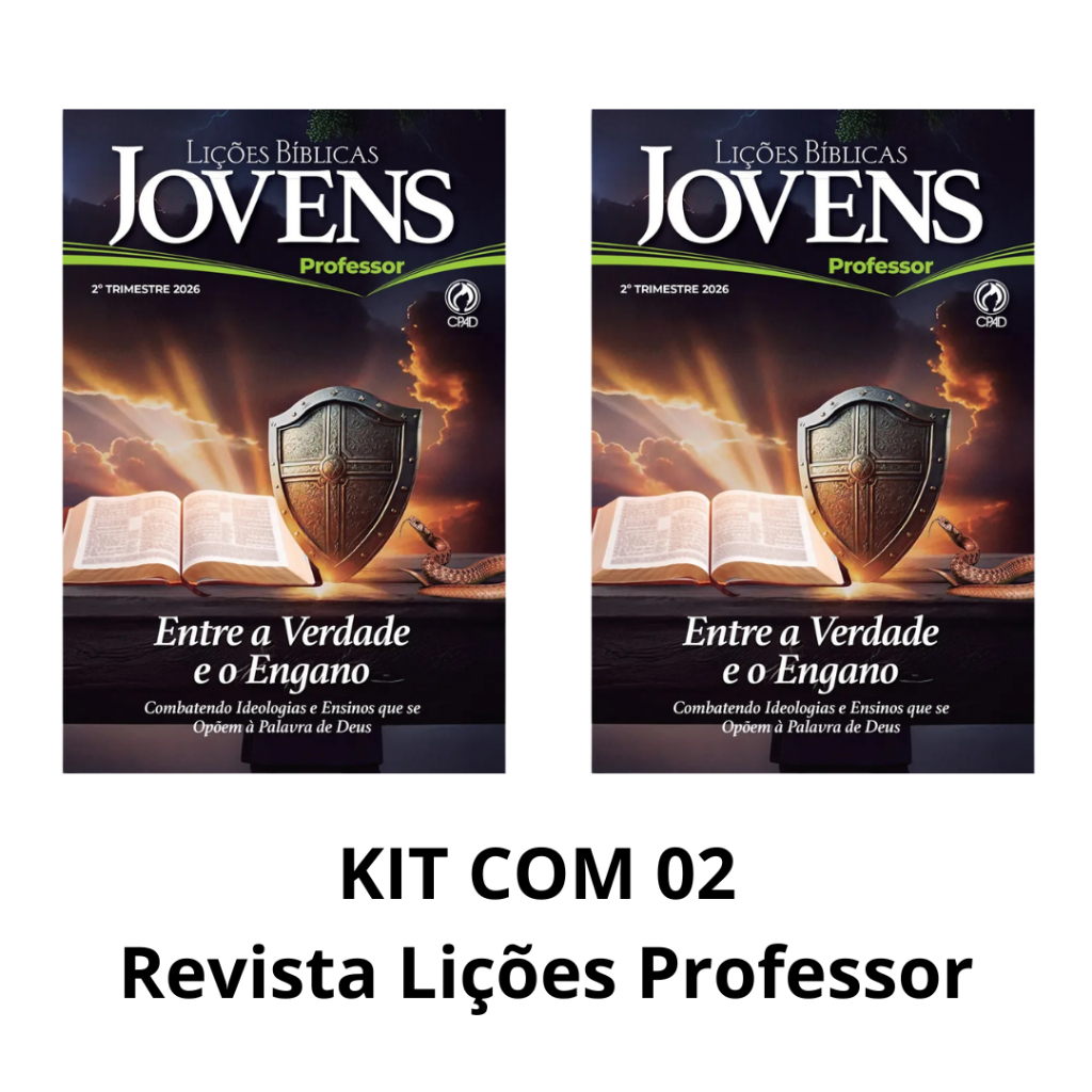 KIT COM 02 Revista Lições Bíblica Jovens Professor 2º Trimestre 2026 em Oferta na Shopee