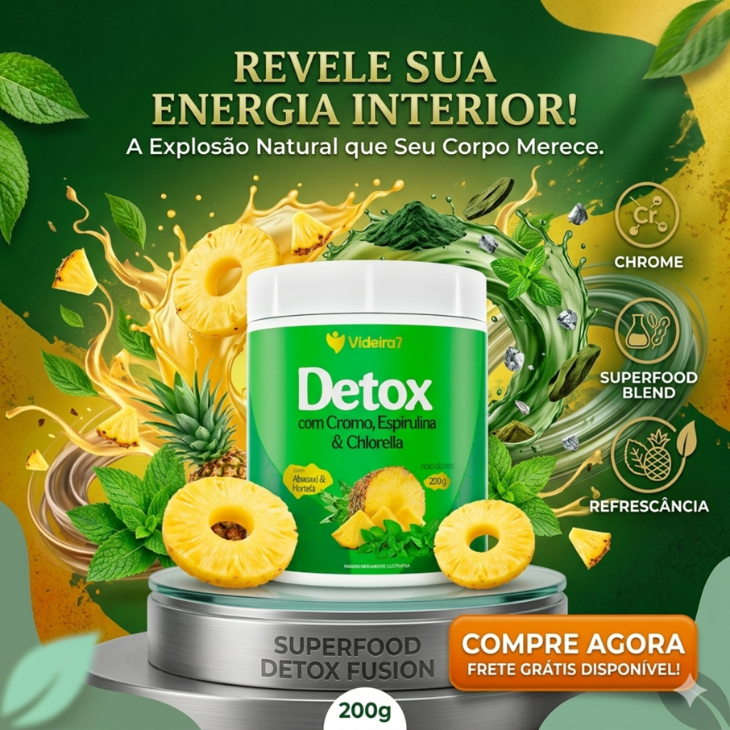Detox em Pó 200g – Natural, Rico em Fibras e Antioxidantes | Saúde e Bem-estar