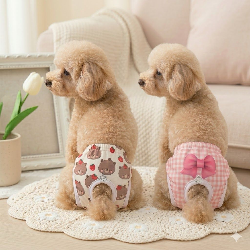 Calcinha Higiênica Raças Pequenas Roupa Pet Cães E Gatos Confortável Lavável Reutilizável Fofo em Oferta na Shopee