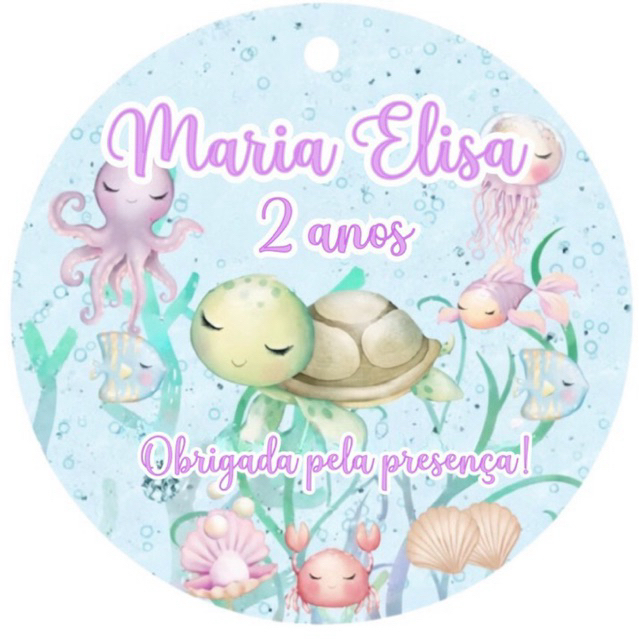 Tag Personalizada 4x4cm Redonda