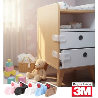 Trava de Gaveta Lateral Segurança Bebê  Adesivo 3M VHB em Oferta na Shopee