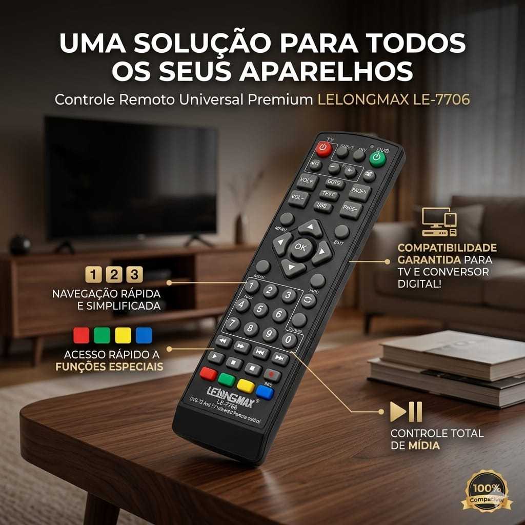 Controle Remoto Universal Para Conversor Digital Todas Marcas