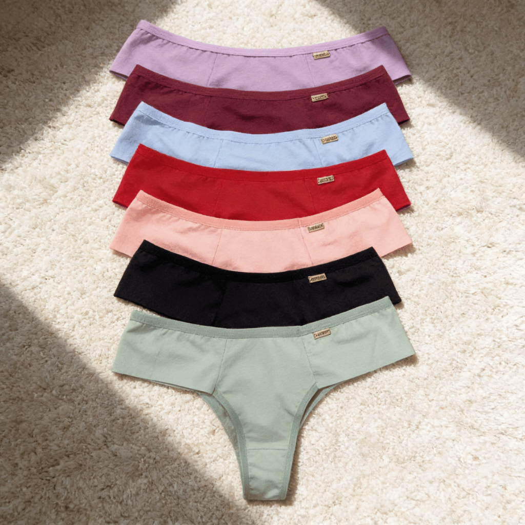 Kit 3 Calcinhas Tanga Poliamida Lateral Duplo Lingerie Feminina Conforto Laura