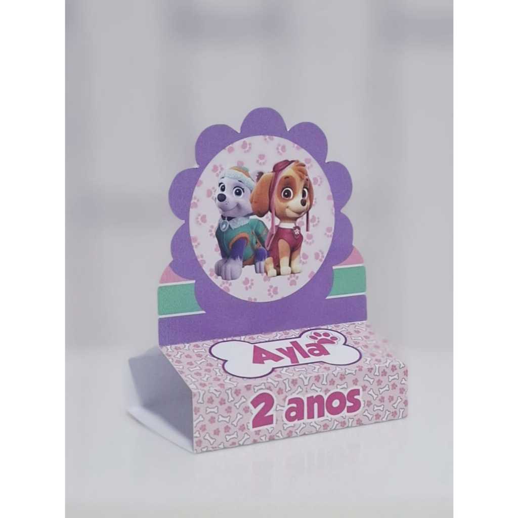 PEGUE E MONTE - Kit Porta Bis Duplo Personalizado Lembrancinhas Aniversário Festa Caixinhas Skye e  Everest Patrulha Can em Oferta na Shopee