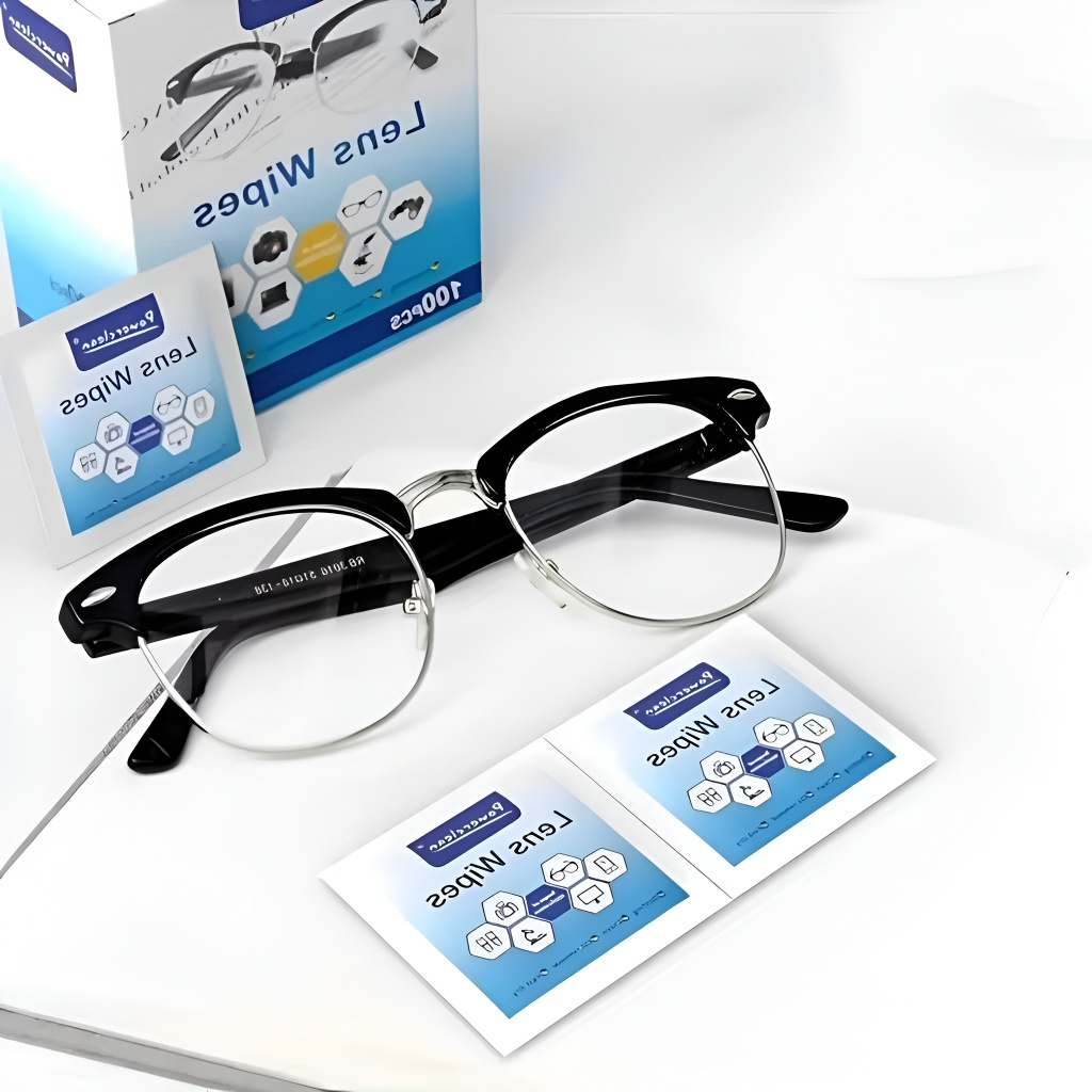 Kit 100/200/300pçs Lenços Flanela Umedecidos Antiembaçante Limpa Lentes Óculos Câmera Tela- POWERCLEAN
