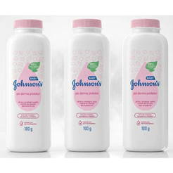 Kit 3 Talco Johnson & Johnson Baby Dermo Protetor 100g