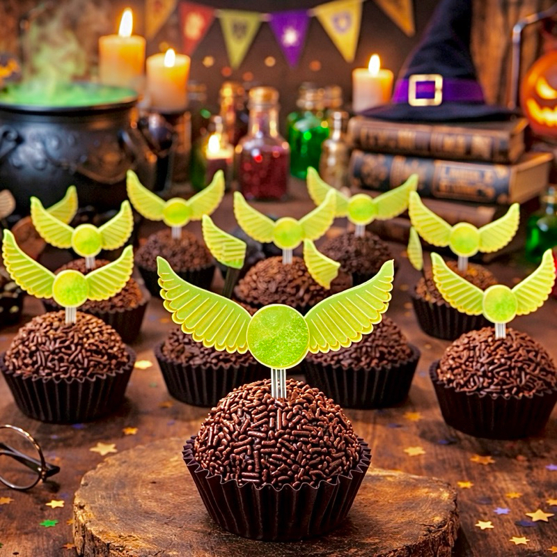 KIT TAGS PERSONALIZADAS PARA DOCES/CUPCAKE **LEIA A DESCRIÇÃO** - Pomo de Ouro Harry Potter