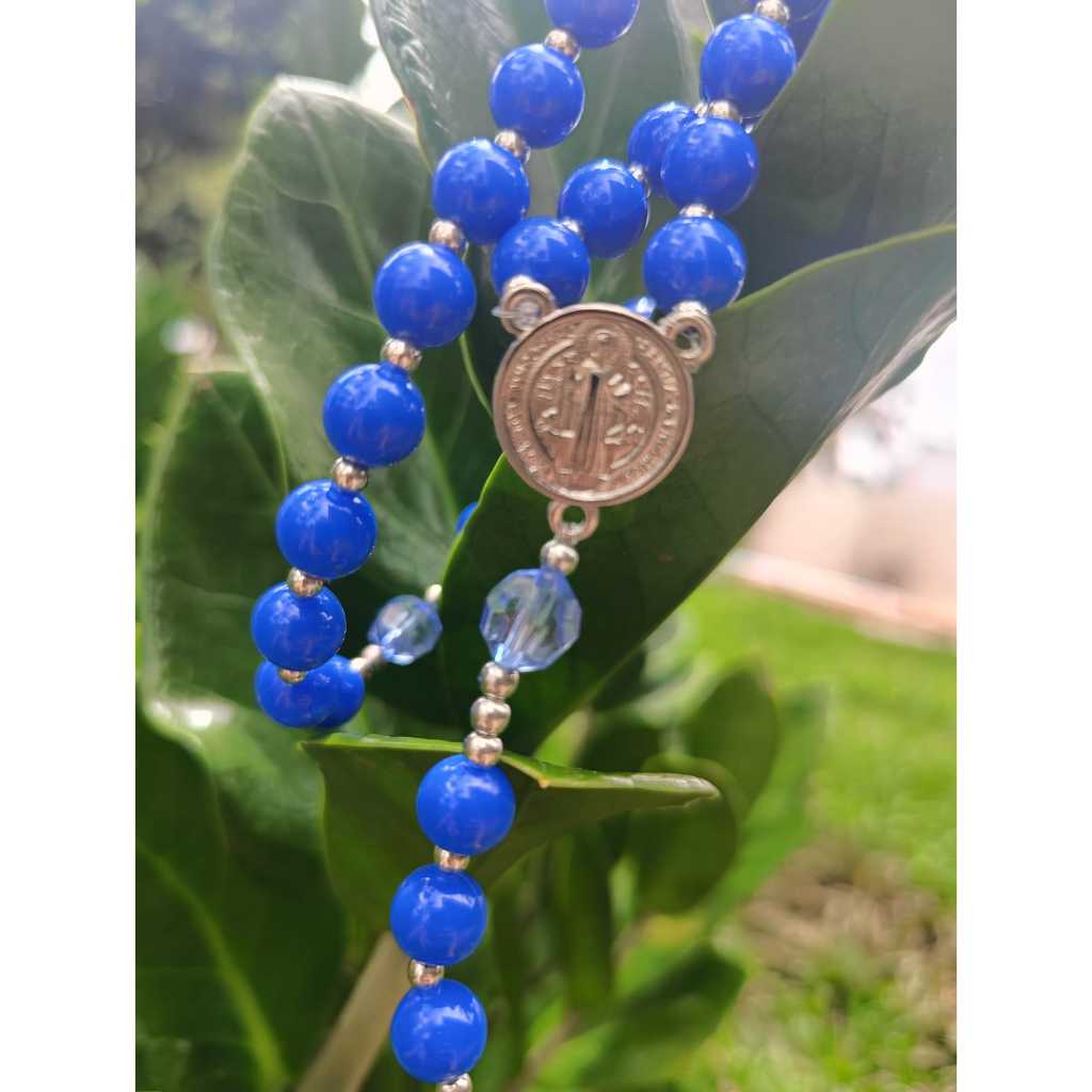 Terço Católico Azul Caminho de Luz | Terço Religioso de Nossa Senhora | Acessório de Oração