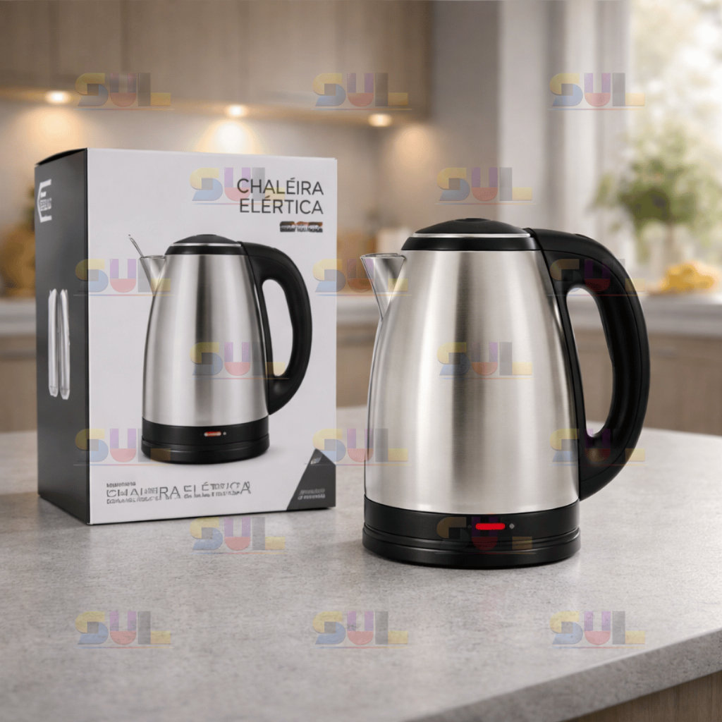 Chaleira Eletrica Bule 1,8 Litros INOX 110v 1000w 220v 1500w Cozinha Aquecedor de Agua Utilidade em Oferta na Shopee