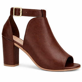 Sandália Feminina Ankle Boots Zamarini Salto Grosso Confortável Elegante Moda Estilo em Oferta na Shopee