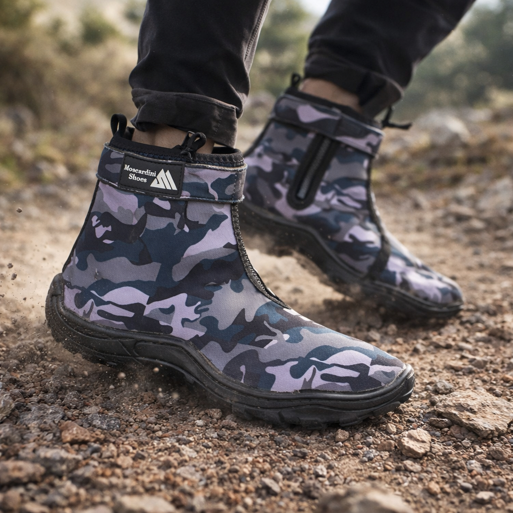 Bota Aquática Camuflada Neoprene Antiderrapante Unissex para Trilha Pesca Cachoeira Confortável
