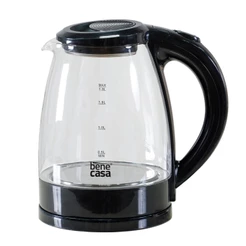 Chaleira Jarra Elétrica Glass 1,8L Vidro Temperado | Base 360° | 110V ou 220V – Bene Casa