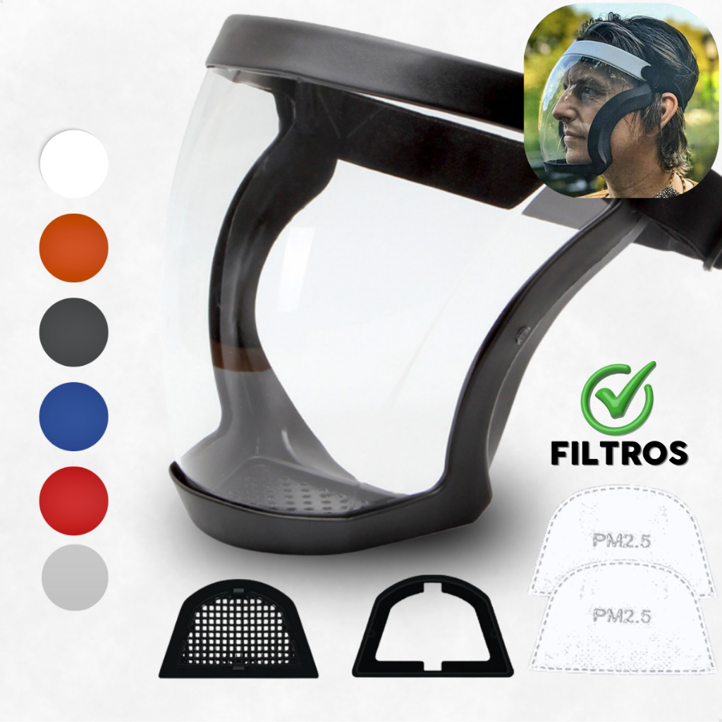 Máscara De Proteção Facial Completa À Prova De Poeira Transparente óculos de proteção em Oferta na Shopee