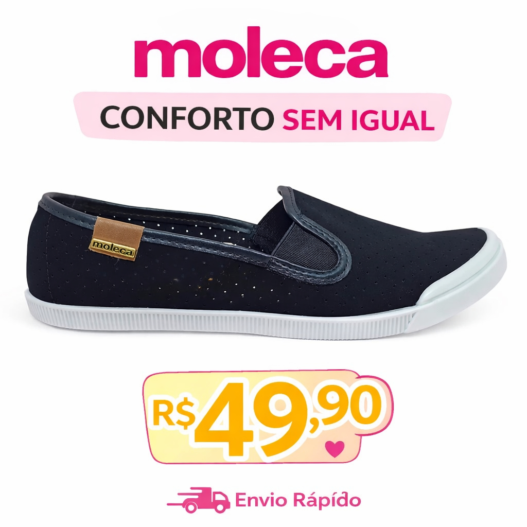 Sapatilha Moleca Microperfuros Milano