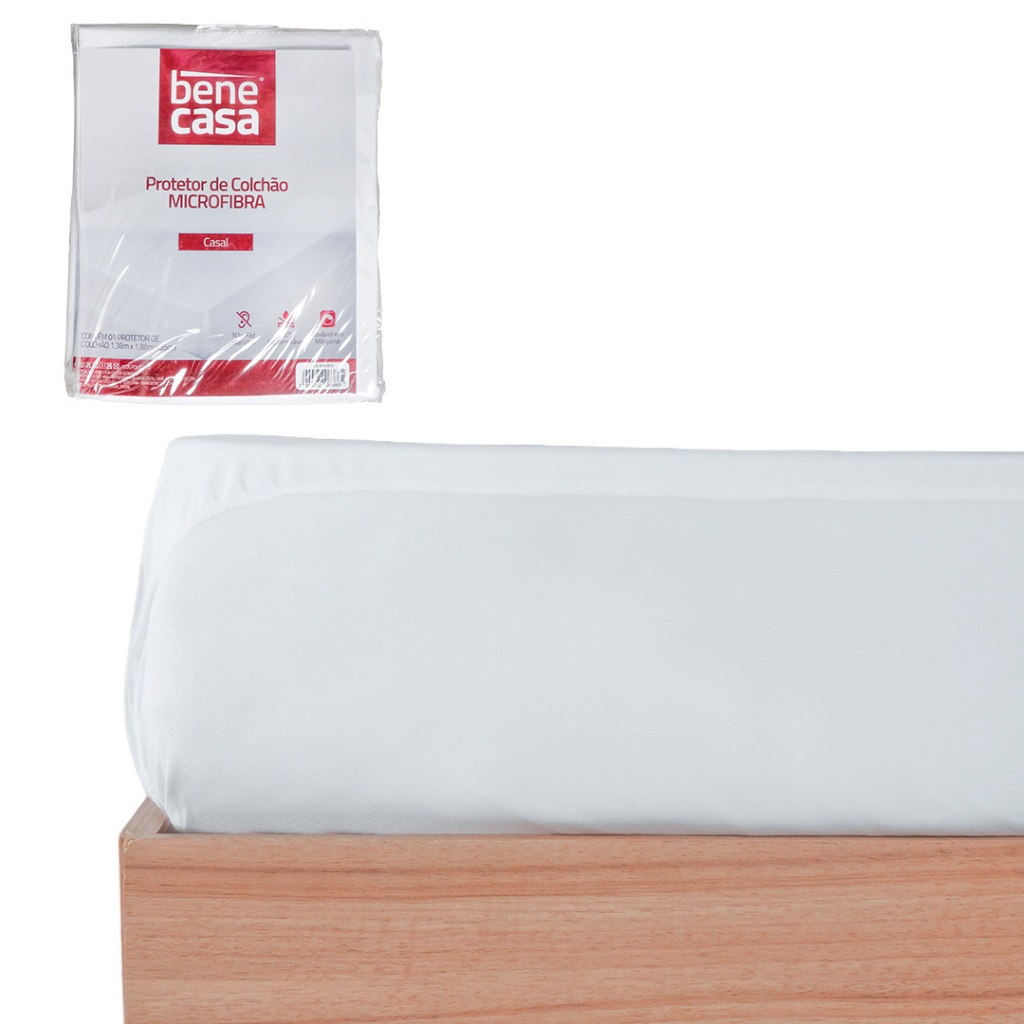 Protetor de Colchão Impermeável Branco - Capa Protetora Antialérgica Antiácaro - Bene Casa