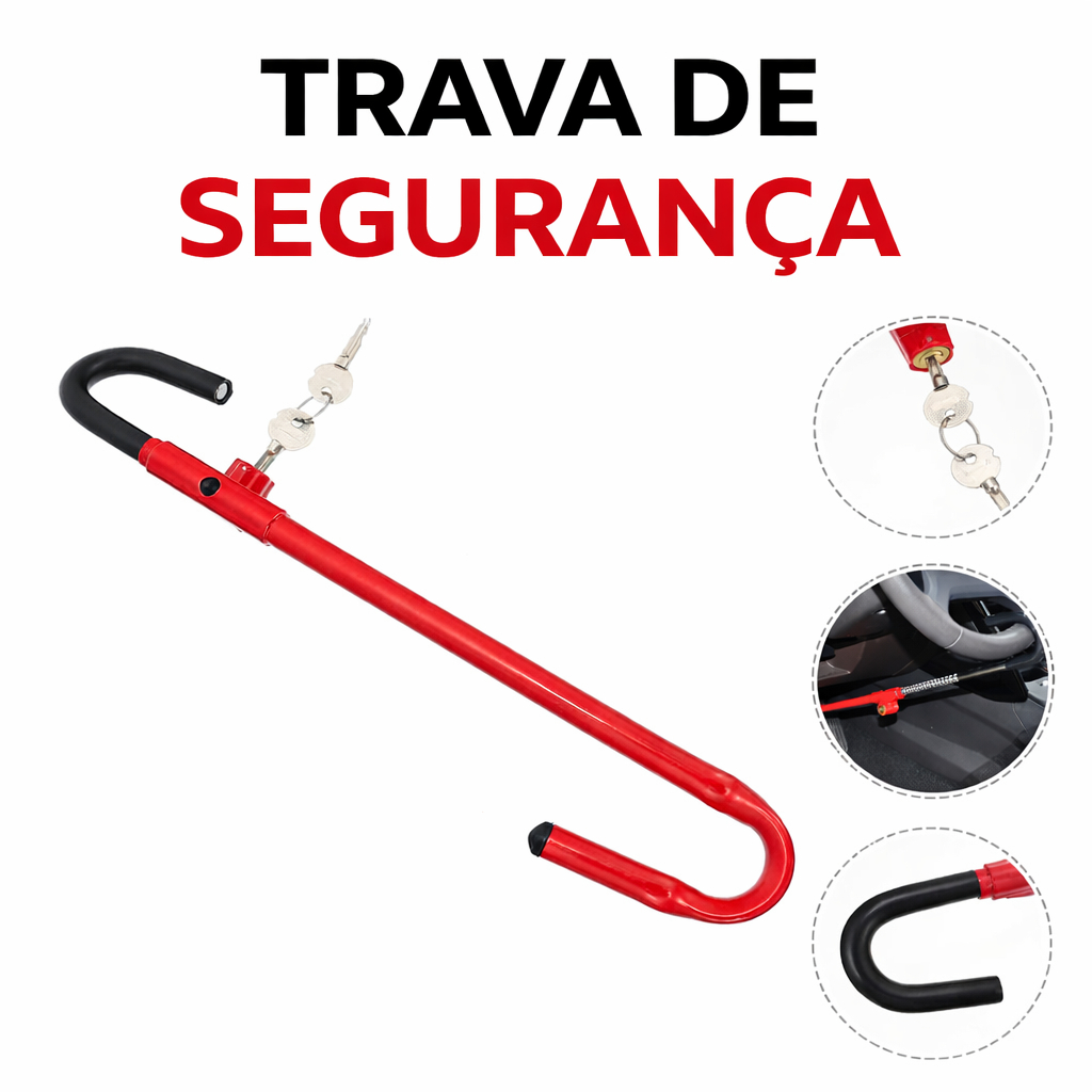 Trava de Segurança Carneiro Antifurto Pedal E Volante De Aço Para Carro LULU em Oferta na Shopee