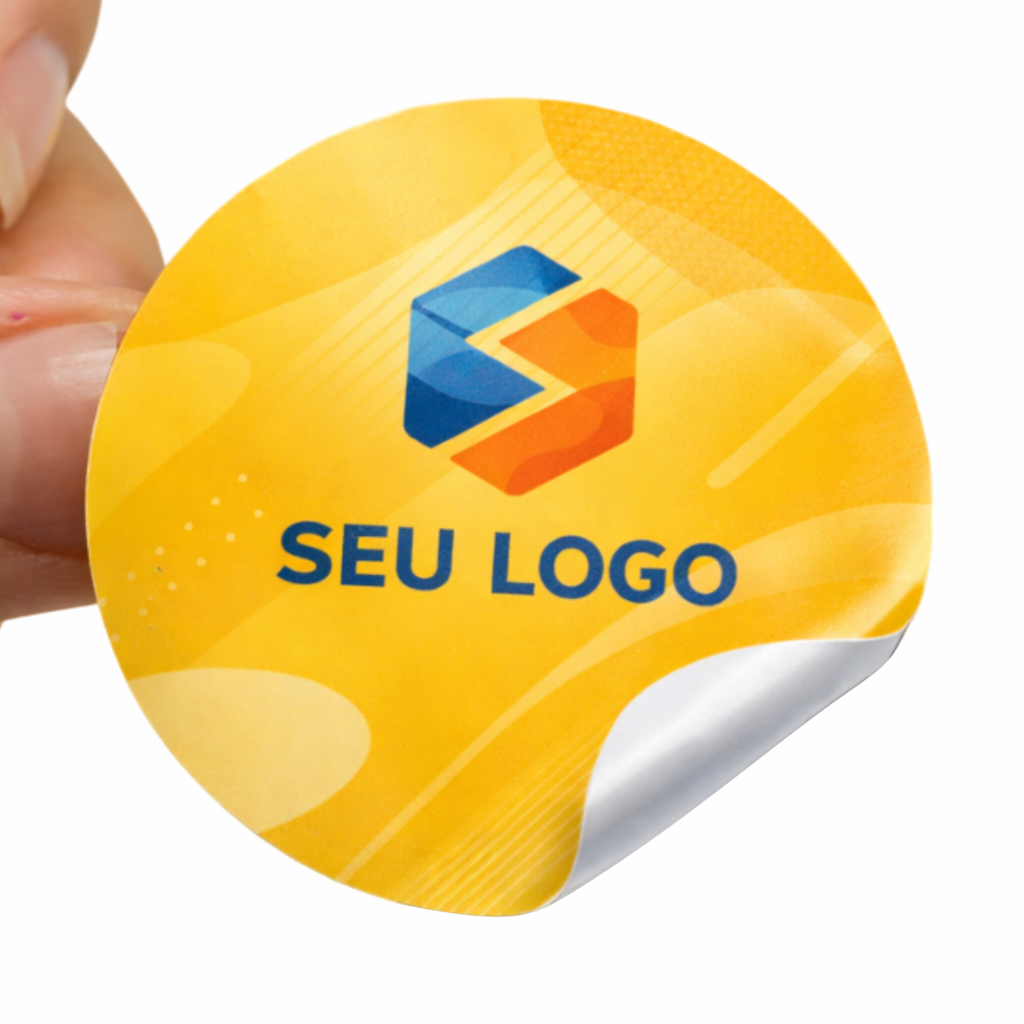 Etiqueta Adesivo Personalizados com a sua Marca em Papel Couchê - GID Adesivos