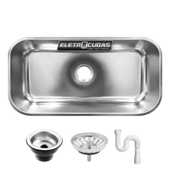 Cuba Aço Inox Eletrocubas N°2 14 Funda 56x34x14 Fosco