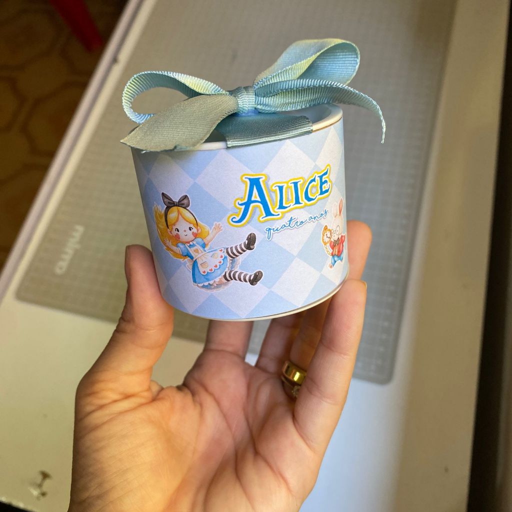 Kit Tubolata Personalizada 5x6 - Alice Pais das Maravilhas - Lembrancinha para aniversario, mesversario