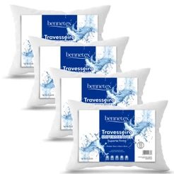 Kit C/4 ou 2 Travesseiros - Impermeável - Luxo - Lavavél - 50x70 - Suporte firme