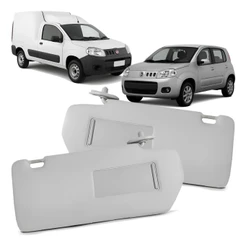 Quebra Sol Cinza Claro Novo Uno 2011 a 2021 Nova Fiorino 2014 a 2021 C/ Caixa Espelho