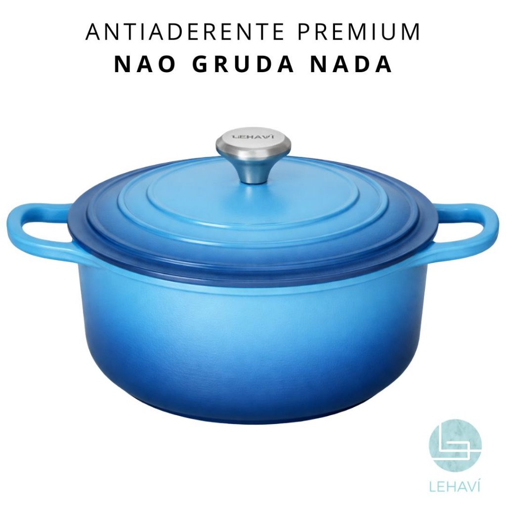 Imagem Panela Caçarola Nanocerâmica Antiaderente 20cm 24cm Fogão Gás Indução Elétrico Forno Design Moderno Durável