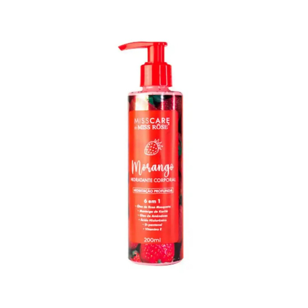 Miss care miss rose Hidratante Corporal Morango 200ml
