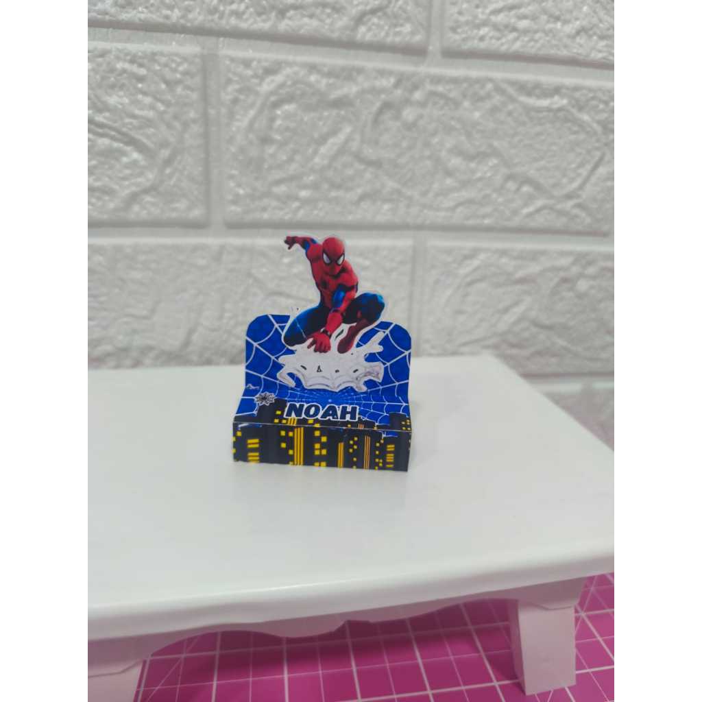 Porta Bis Duplo Personalizado Homem Aranha com aplique - Lembrancinha de Aniversario  - Enfeite de festa