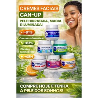 Creme Facial Hidratante 120ml | Clareador | Anti Oleosidade | Pele Lisa e Macia Can-Up em Oferta na Shopee